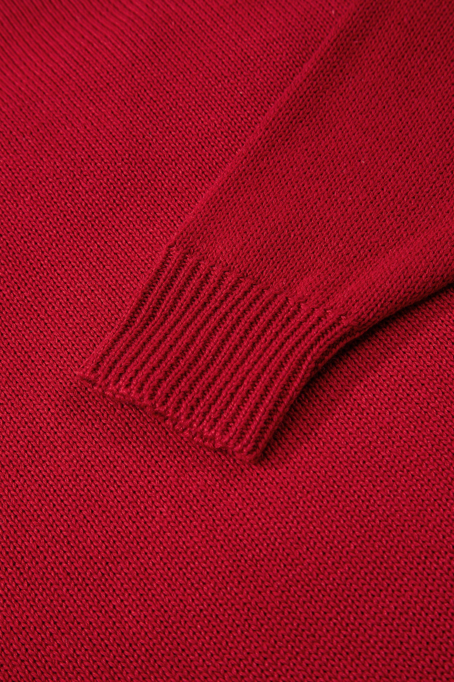 Racing Red Merry Colorful Dot Detail Christmas Drop Shoulder Sweater