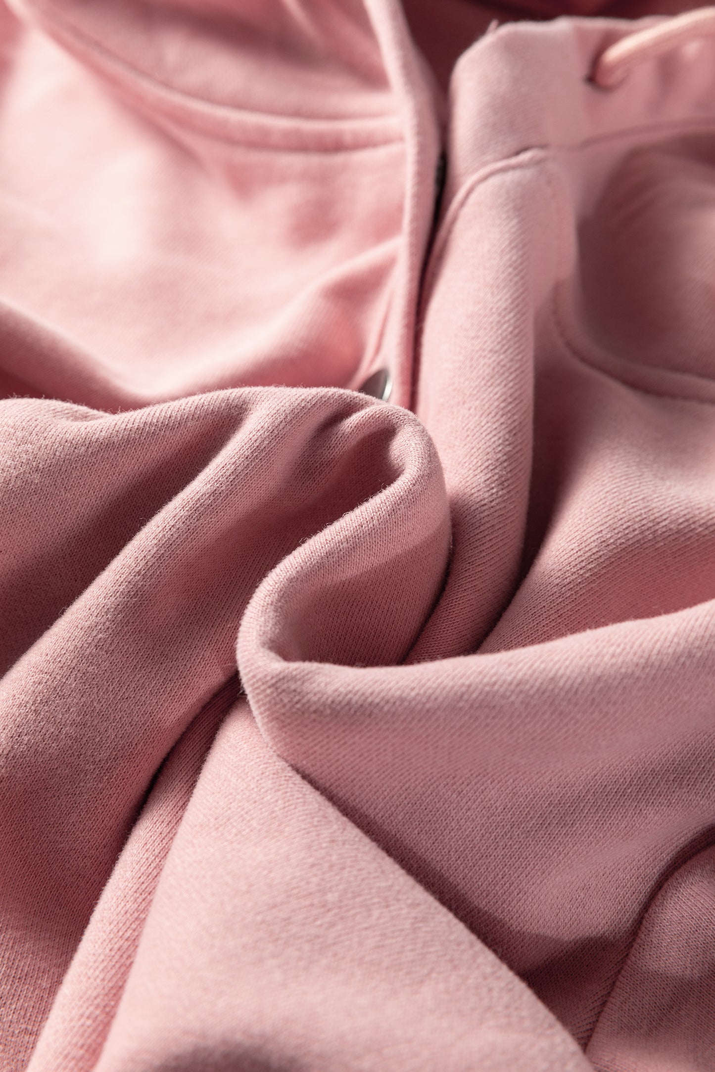 Peach Blossom Button Drawstring Hooded Pullover and Casual Short Set