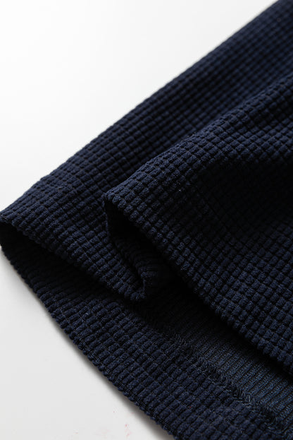 Sail Blue 2 in 1 Thermal Knit Textured Hooded Jacket