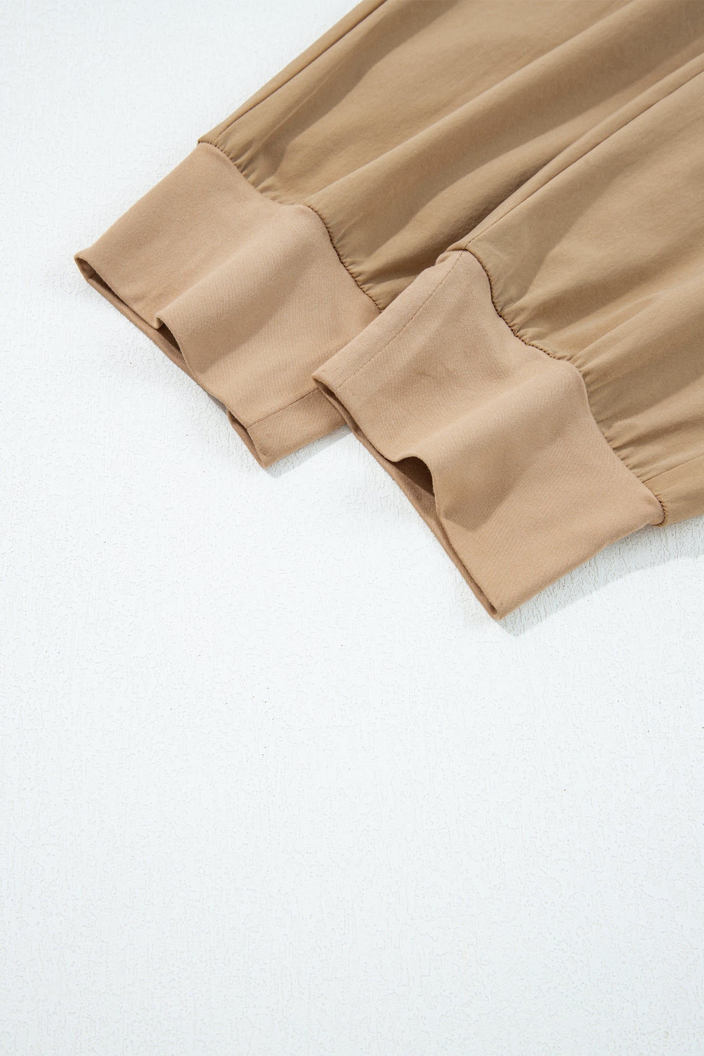 Camel Elastic High Waist Pocketed Cargo Jogger Pants