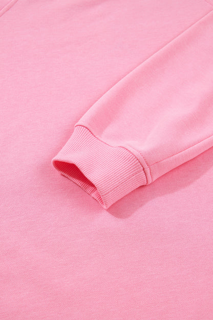 Sachet Pink Plaid Contrasted Double Christmas Tree Patched Raglan Sleeve Pullover 2pcs Short Set