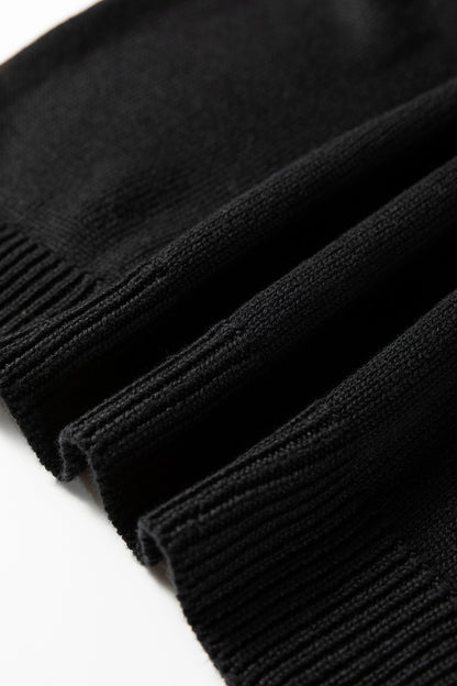 Black Merry Colorful Dot Detail Christmas Drop Shoulder Sweater