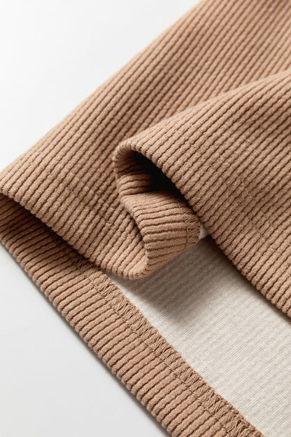 Casual Lace Drawstring Pullover Hoodie and High Waist Pants Corduroy Suit