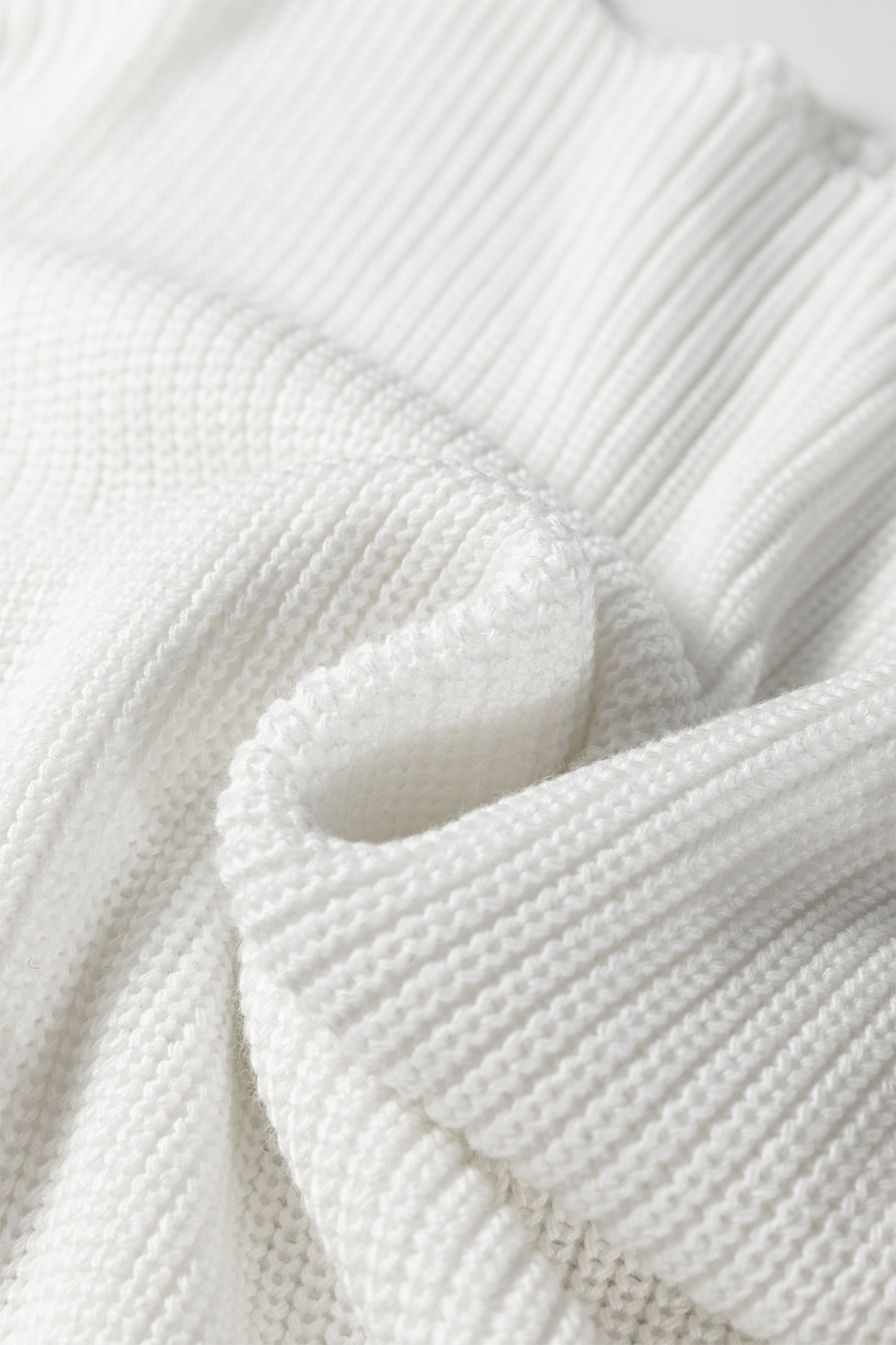 White Asymmetric Neck Drop Shoulder Baggy Slouchy Sweater